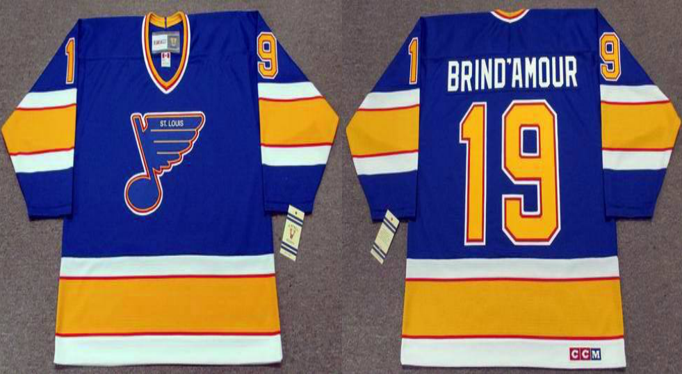 2019 Men St.Louis Blues #19 Brind Amour blue CCM NHL jerseys->st.louis blues->NHL Jersey
